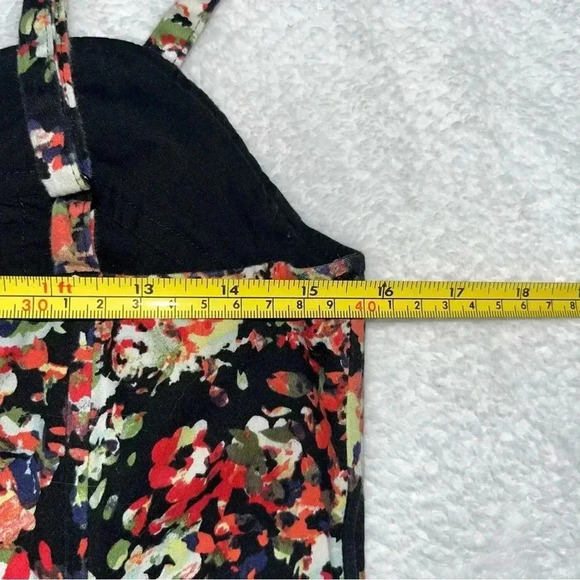 Allen B Floral Zip Bustier Corset Top Womens 10 Dark Romantic Coquette Y2K Indie - Picture 7 of 8